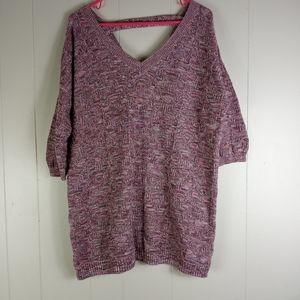 Torrid 3/4 sleeve sweater shoe lace back womens 2